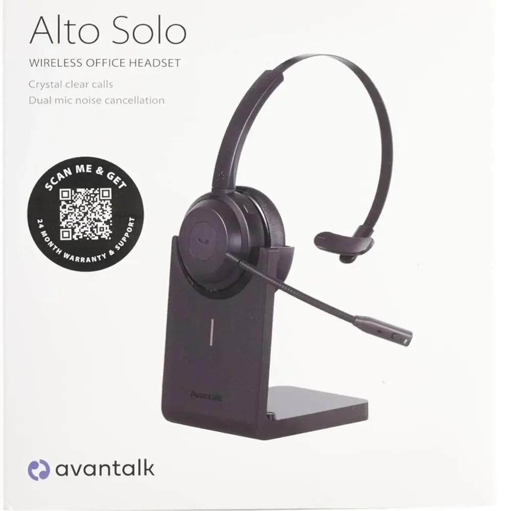 Alto Solo - Wireless Headset with Mic- Bluetooth noise cancelling dual mic
